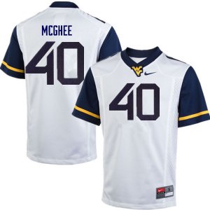 Men's West Virginia Mountaineers NCAA #40 Kolton McGhee White Authentic Nike Stitched College Football Jersey DD15P24ZR